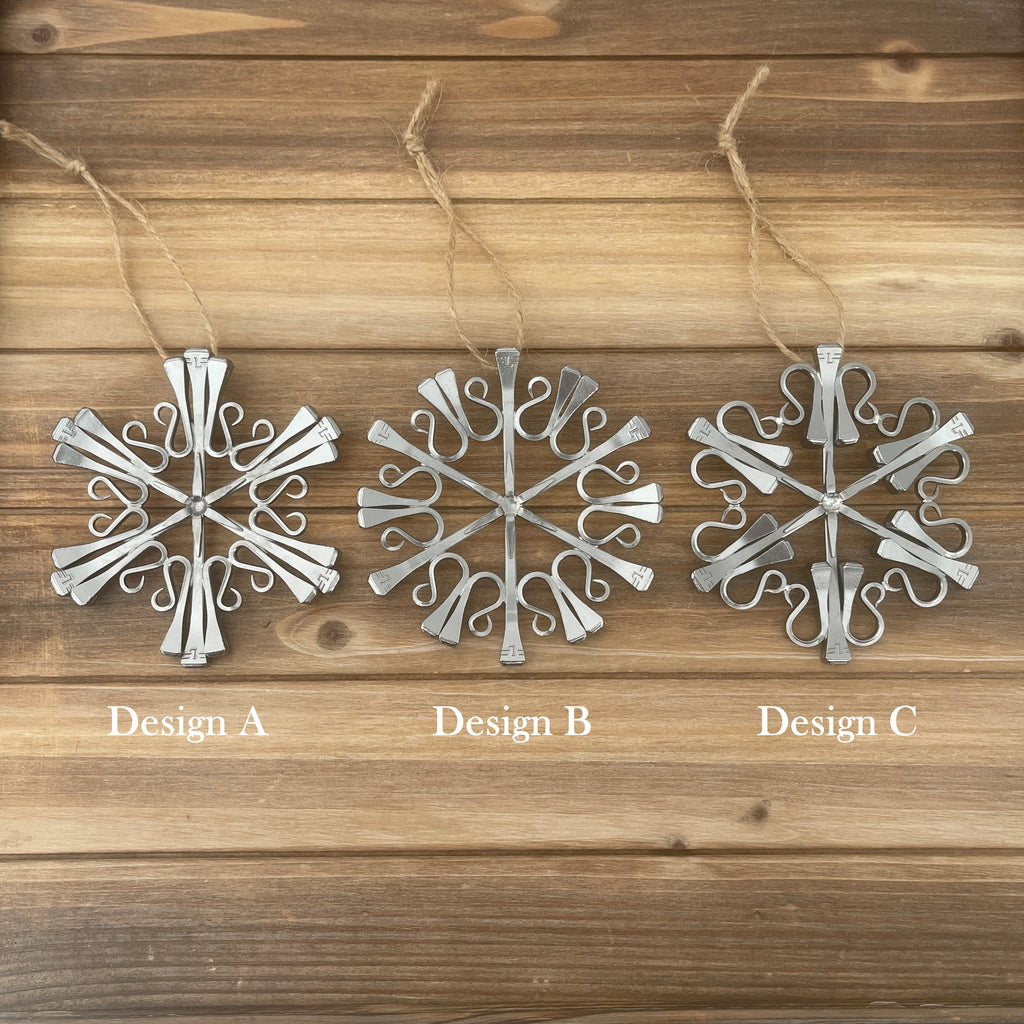 Budget Friendly and Affordable Simple Horseshoe Nail Snowflake Ornament –  thebentnail603