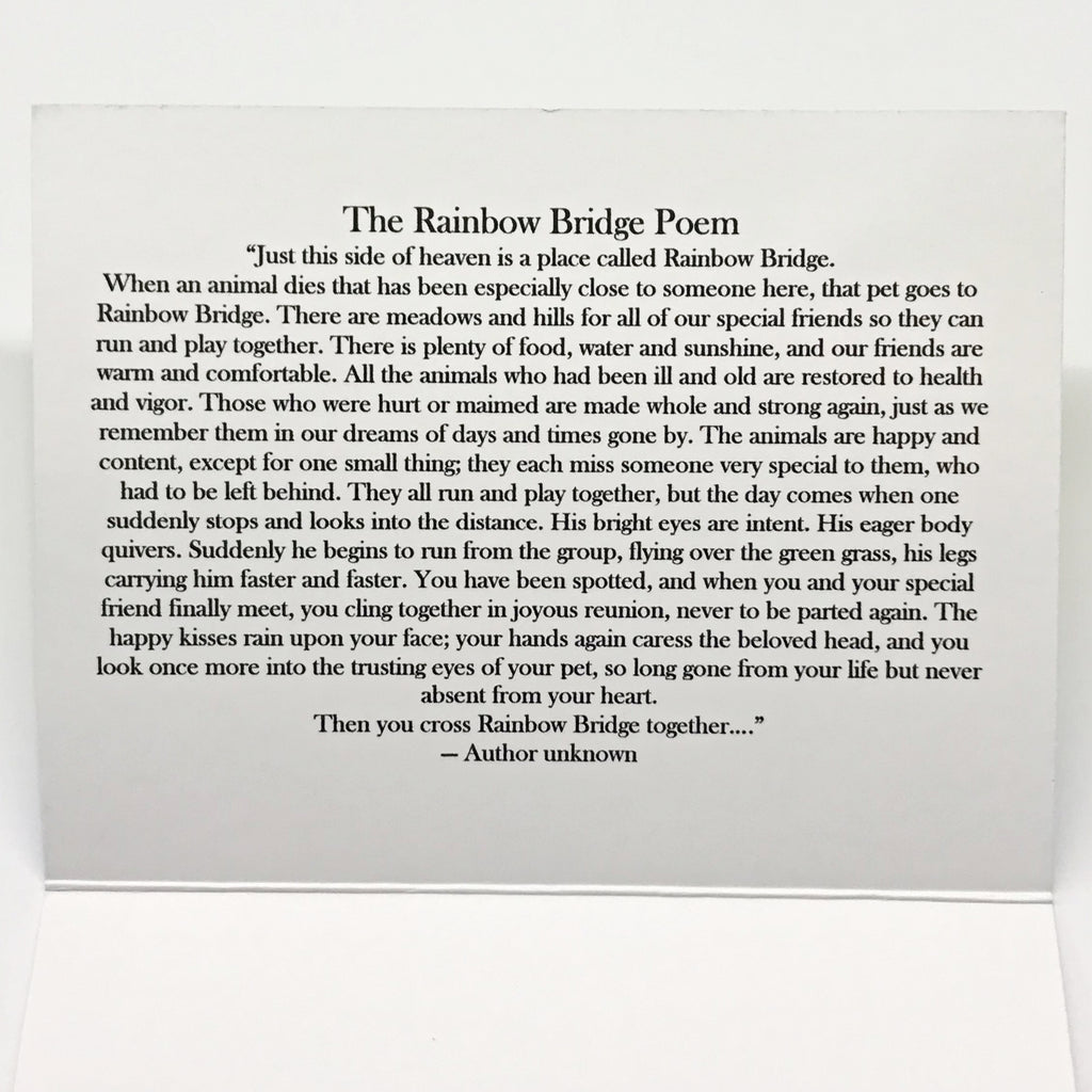 the rainbow bridge poem